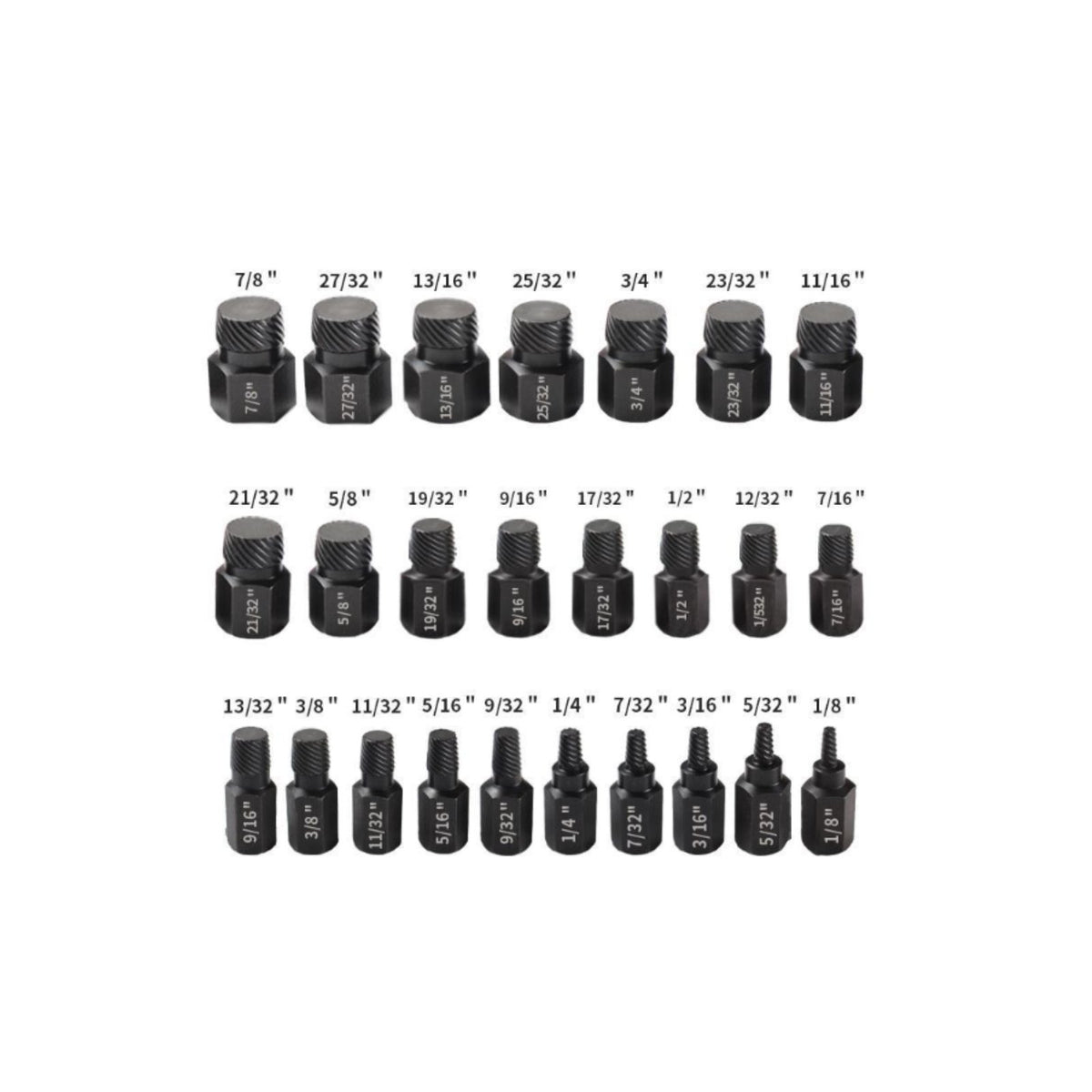Screw Extractor Set Spiral Grip Design Damaged Bolt Removal Set for Repair Shop