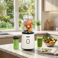 One-Button Blender with Portable Cup Compact Blender with to-Go Cups Ice-Crushing Smoothie Maker Chilled for Commuters