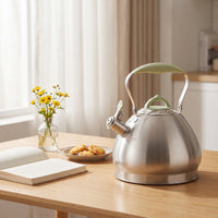 Stovetop Tea Kettle Thickened Base Kettle with Whistle Spout Food Grade for Kitchen Gas/Induction Cooker