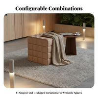 Upholstered Cube Seat Nordic aesthetic sectional Sofa Block Shape for Business Owners