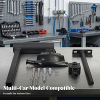 Black Coated Manual Tire Changer Duck Head Kit Iron Duck-Head Tire Changer Kit Metal Parts Mounting Demounting Tool Welded for Car Wheel Repair