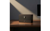 Watch Box with Drawer Carbon-Fiber-Style Double-Layer Jewelry Box Hard-Cover Watch Organizer with Drawer for Men, Dresser, Desktop, Closet