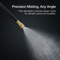 Brass Misting Nozzle Tee, Adjustable Direction, Quick Connect, for Outdoor Cooli #variant:Adjustable Directional Sprinkler Only
