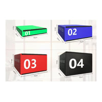 4-in-1 Soft Plyo Box Multi-Purpose Kids Fitness Box Shock Absorbing Non-Slip for Preschoolers, Kindergarten, Gym