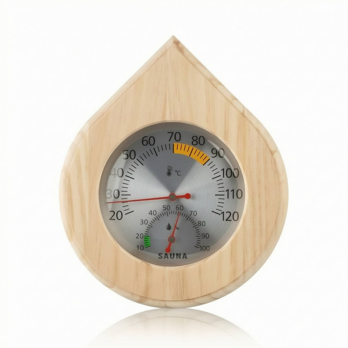 Sauna Thermometer with Hygrometer Heat-Resistant for Steam Room, Bathroom
