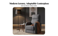 Fabric Recliner with Footrest Reclinable Gaming Seat Headrest Pillow Support for Internet Cafe