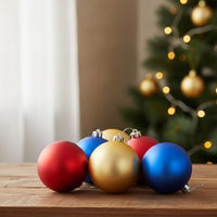Matte Ball Ornament with Metal Cap Spherical Ornaments with Hanging Loop Decorative Christmas Tree Ornament Reusable for Homeowners, Decorators, Holiday Displays, Shop Displays