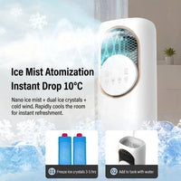 Q9 Heating and Cooling Air Conditioner Fan with Humidifier, Bladeless, Remote Control, EU Plug
