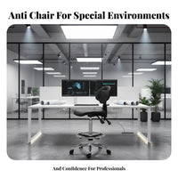 Anti-Static Laboratoryoratory Chair Easy to Clean Wheeled High-Stool With