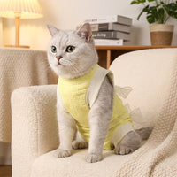 Cat Recovery Suit Post Surgery Pet Clothing with Ties, Abdominal Surgery Pet Suit, Post-Operative Pet Clothing for Anti-Licking Hospital Wear