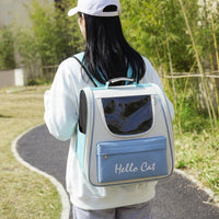 Pet Carrier Backpack, Foldable Cat Backpack with Oxford Fabric, Portable Pet Carrier for Travel Hiking, Breathable Pet Bag for Hiking Walking