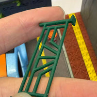 1/64 Scale Road Guardrail Realistic Detail Miniature Traffic Railing Weathered Finish Sand Table Prop for Model Collectors