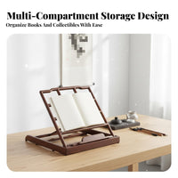 Foldable Wooden Bookrest Stable Support Adjustable Book Easel Multipurpose