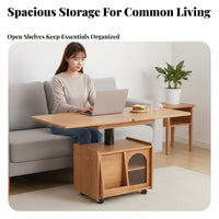 elevateTop Coffee Table Multi-Functional Living Room Furniture With casters Hidden Storage for Apartment Dwellers, Home Workers