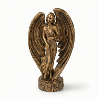 Angel Statue Vintage-Style Angel Statue with Pedestal Carved for Living Room
