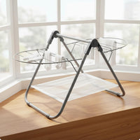 Portable Folding Laundry Rack Foldable Folding Clothes Rack Stable Household Storage for Window Area, Bedroom