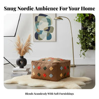Woven Zabuton Comfortable Floor pouf Thick Padded for Living Room, Meditators