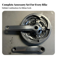 Triple Chainring Crankset Long-Lasting Mountain Bike Crankset Bike Chainring with Guard Sturdy Cycle Crank Limb Set