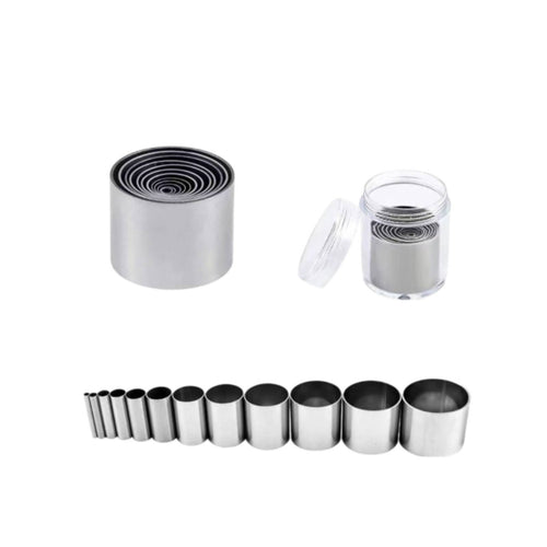 12 Pieces Clay Set with Jar Mini Round Circle Molds Long-Lasting for Crafters