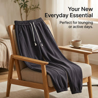 Joggers for Women, Sweatpants with Pockets and Elastic Waistband, Embroidered Ladies for Casual Wear and Lounging