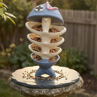 Fishbone Bird Feeder Lightweight Tiered Bird Feeder Weather-Resistant