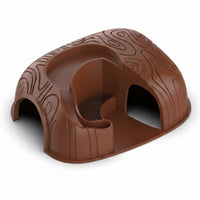 Reptile Food and Water 2 in 1 Two Entry Reptile Shelter Easy to Clean Hide Cave for Geckos, Reptiles