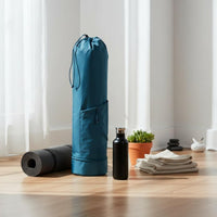 Exercise Mat Bag Adjustable Shoulder Strap Exercise Mat Storage Bag Wet Pocket Compartment Sports Accessory for Yogis, Pilates Enthusiasts, Gym