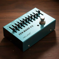 Low Frequency Control 10 Band Equalizer Effect Pedal +/-12 10-Band Band Equalizer Pedal Compact Size Guitar Equalizer Stompbox Long-Lasting Aluminum Alloy for Beginners, Performance, Rehearsal, Practice