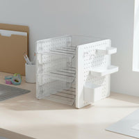 Desktop Pegboard Organizer Accessory Trays Office Organizer Shelf Multi-Layer
