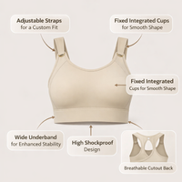 Sports Bras Women High Impact with Adjustable Straps for Running and Gym, Full Coverage for Plus Size up to 4XL, Molded Cup Design