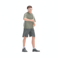 Hand-Painted Male Figurine Casual Clothing Tiny Figurines Miniature