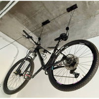 Cycle Hoist with Pulleys Easy Ceiling Bike Hoist Heavy-High-Strength Pulley System for Cyclists, Commuters