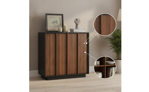 Slimline Sideboard Cabinet Multipurpose Storage Cabinet with Doors Sturdy Furniture Easy to Assemble for Entryway