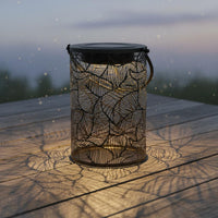 Solar Projection Lantern Rustproof Hollow Metal Shadow Lamp No Wiring Required