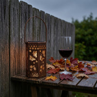 Solar Lantern Rustic Outdoor Light Retro for Courtyard
