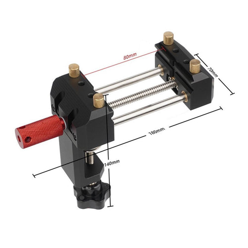 Aluminum Bench Vise Easy to Clean Mini Table Vise CNC Machined for Workbench