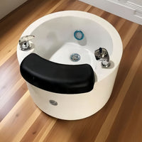 Multifunctional Acrylic Surfing Foot Bath Basin with Massage and Colorful Light, EU Plug