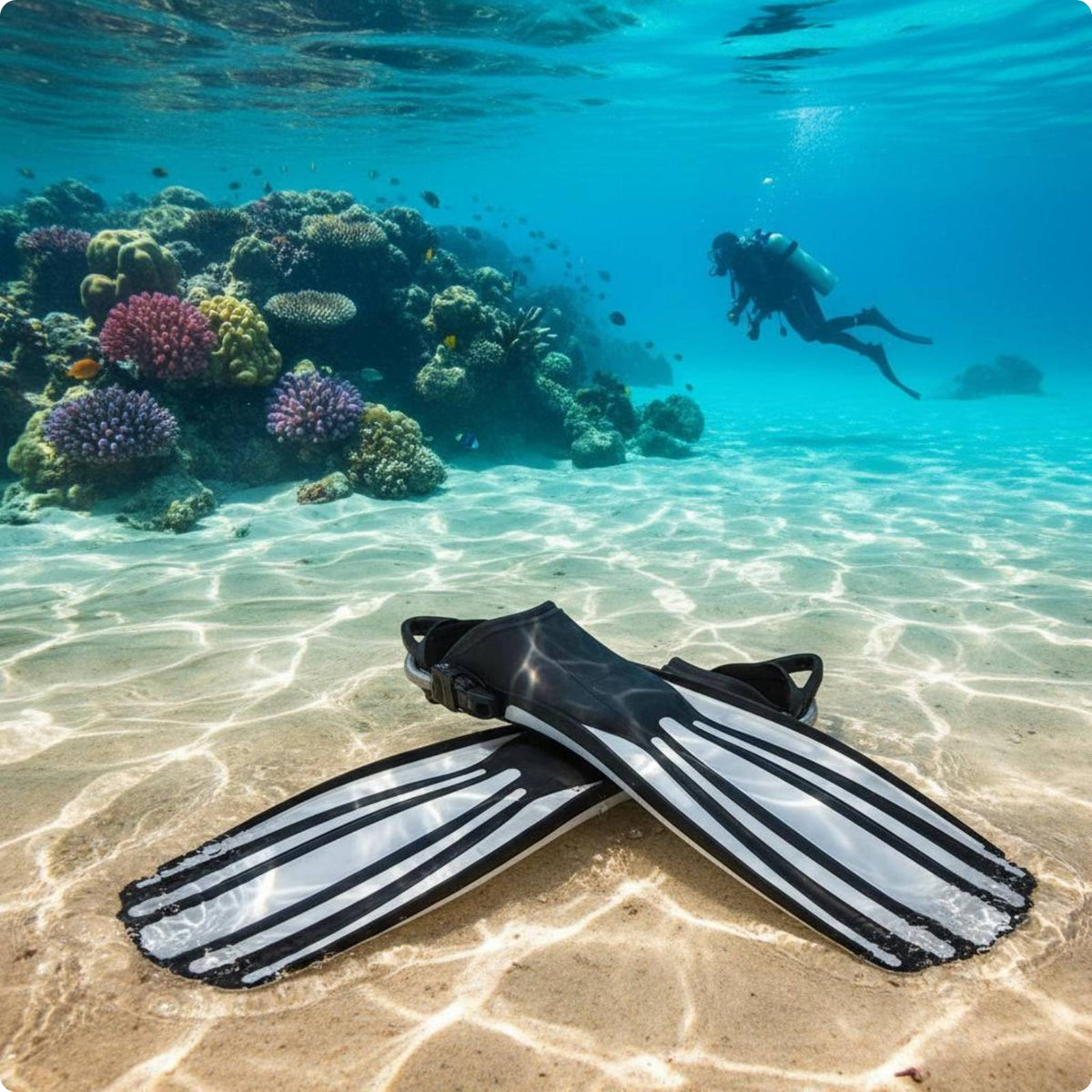 Adjustable Diving Fins Lightweight Water Sports Gear Travel-Friendly