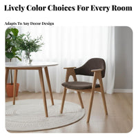 Textile Dining Armchair Nordic Decor Theme Upholstered Armchair Minimalist Design With Armrests for Living Room, Bedroom