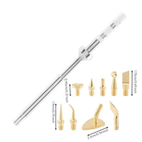 Hot Carving Set Metal Tips Hot Carving Tip Set Melt Melting Fire Etching Kit for Workshop