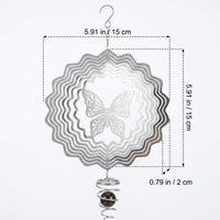 Pastoral Metal Garden Ornament, 15cm Rotating Garden Decor, Wind Sculpture for Outdoor Decoration, 3D Effect Yard Decor