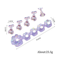 Nail Holder with Attractive Base Translucent Manicure Practice Stand Practical