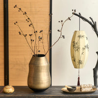 Indian Imported Aluminum Antique Bronze Flower Vase Ornament for Chinese-Style Showroom Living Room Entryway