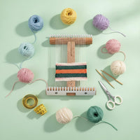 Adjustable Tapestry Loom Stainless Steel Comb Small Wooden Loom for Beginners