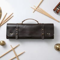 Portable Leather Drumstick Bag Wear-Resistant Drumstick Bag with Handle Secure Organizer Practical for Drummers, Gigs, Rehearsals