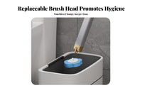 Toilet Brush Set Hygienic Wall Mounted Toilet Scrubber Kit Hands Disposal