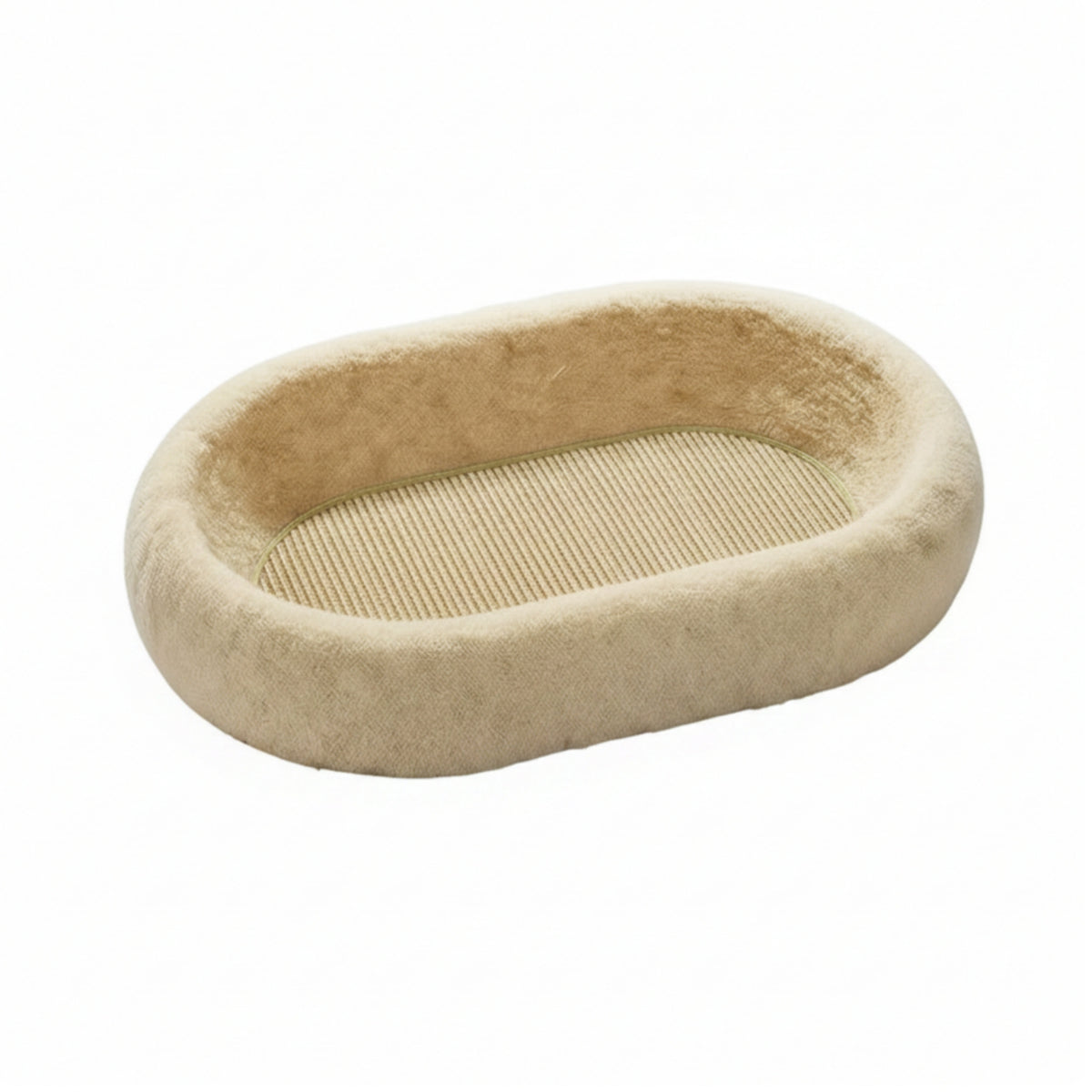 Soft Cat Bed with Scratching Board Sisal Cat Bed with Scratch Board Cozy Padded for Cats, Small Dogs, Living Room