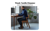 Upholstered Wooden Leg Chair Nordic design Home Seating Retro Design sturdy Wood Frame for Homeowners, Adults, Kitchen, Bedroom