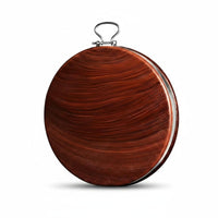 Ironwood Cutting Board Durable Thick Wood Round Chopping Board with Double-sided Antibacterial Surface Impact-resistant Edges Suitable for Slicing Restaurant Kitchen