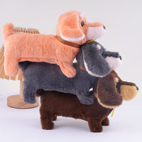 Electric Plush Dachshund Dog Toy with Walking, Sound, and Tail Wagging